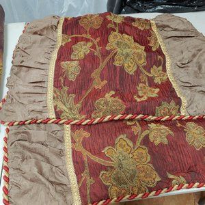 Burgundy And Gold Pillow Shams